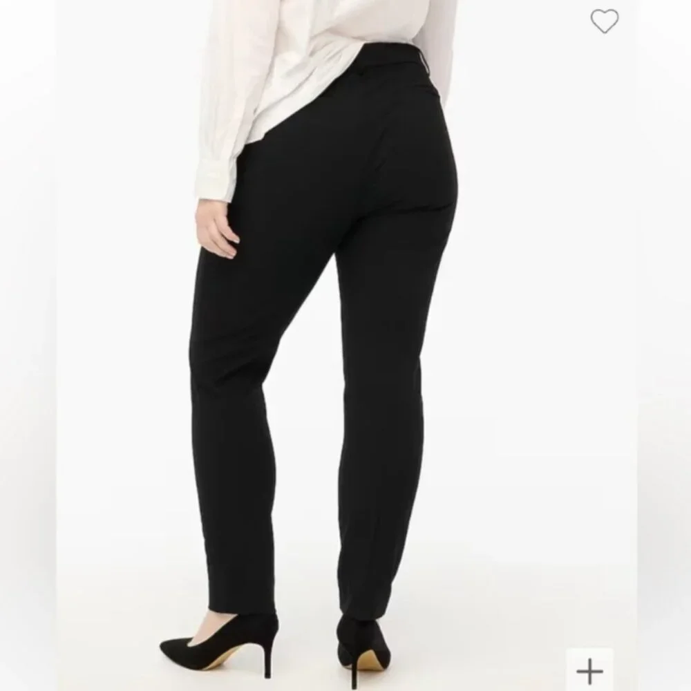 J. CREW Women's EUC Ruby Full-Length Stretch Twill Pant in Black | Size 18‎